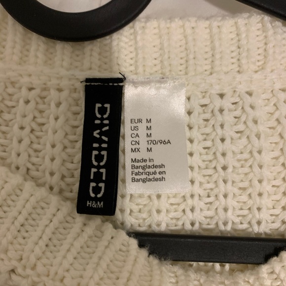 H&M knitted off white crop top - Picture 2 of 4